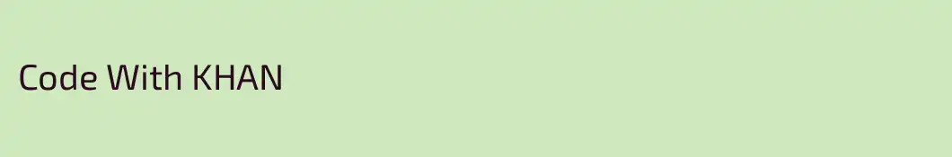 Code With KHAN